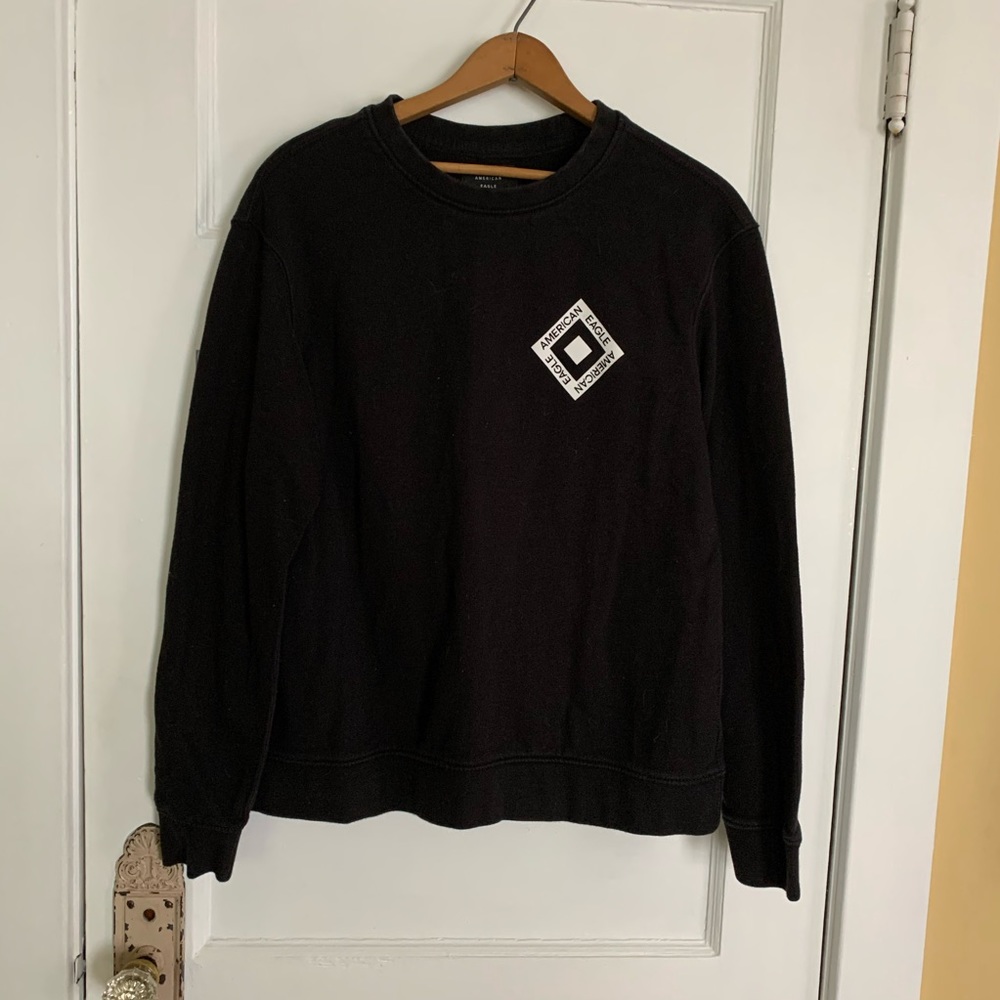 American Eagle Black Sweatshirt Logo S/P/CH